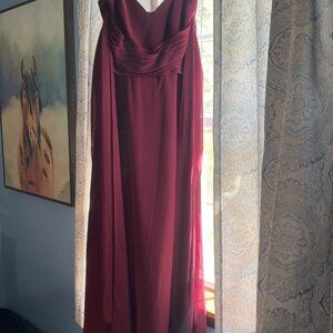 Maroon/Wine Bridesmaid Dress